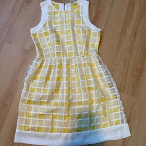 Yellow fit and flare, A-line skater dress ModCloth